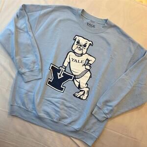 🐶 Yale University Crewneck Sweatshirt L Bulldog Graphic Preppy Ivy League